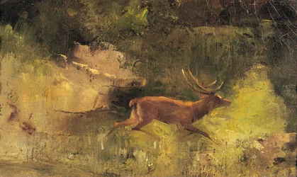 Stag Running through a Wood, c.1865